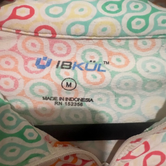 Ibkul Outdoor Long Sleeve Tennis Golf 1/2 Zip Pullover UPF 50 Geometric Medium - Picture 4 of 10